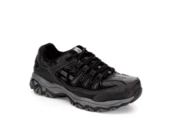 Skechers Mens 77055 Steel Toe Work Shoe - Black