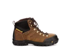 Caterpillar Mens Threshold Waterproof Steel Toe Work Boot - Brown -Florsheim Shop US 01 355062 01