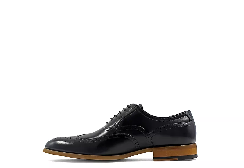Stacy Adams Mens Dunbar Wingtip Oxford - Black 6 Stacy Adams Mens Dunbar Wingtip Oxford - Black - Image 4