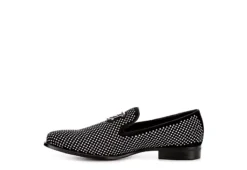 Stacy Adams Mens Swagger Studded Slip On Oxford - Black -Florsheim Shop US 01 420069 03
