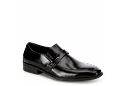 Stacy Adams Mens Abram Moc Toe Bit Slip On Oxford - Black