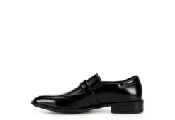 Stacy Adams Mens Abram Moc Toe Bit Slip On Oxford - Black -Florsheim Shop US 01 420070 03