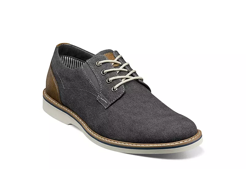 Nunn Bush Mens Barklay Canvas Oxford - Dark Grey 3 Nunn Bush Mens Barklay Canvas Oxford - Dark Grey
