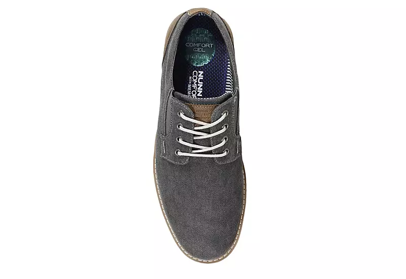 Nunn Bush Mens Barklay Canvas Oxford - Dark Grey 8 Nunn Bush Mens Barklay Canvas Oxford - Dark Grey - Image 6
