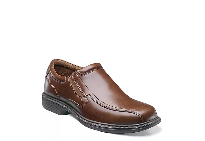 Nunn Bush Mens Bleeker Street Bike Toe Slip On Oxford - Cognac 3 Nunn Bush Mens Bleeker Street Bike Toe Slip On Oxford - Cognac