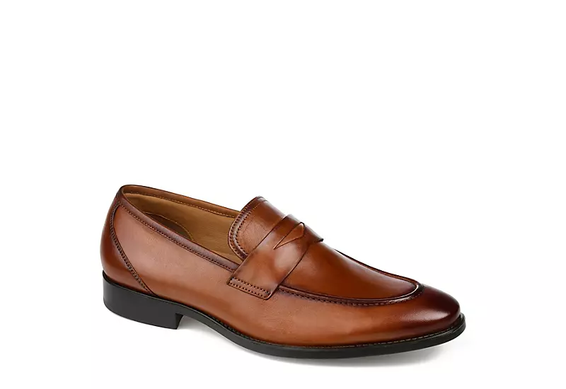 Thomas & Vine Mens Bishop Penny Loafer Oxford - Cognac 2 Thomas & Vine Mens Bishop Penny Loafer Oxford - Cognac