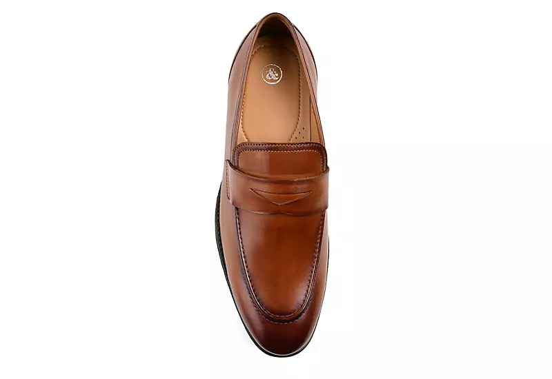 Thomas & Vine Mens Bishop Penny Loafer Oxford - Cognac 7 Thomas & Vine Mens Bishop Penny Loafer Oxford - Cognac - Image 6