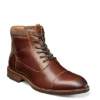 Florsheim Mens Lodge Cap Toe Lace-up Boot - Chestnut -Florsheim Shop US 01 500781 00