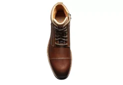 Florsheim Mens Lodge Cap Toe Lace-up Boot - Chestnut -Florsheim Shop US 01 500781 05