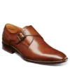 Florsheim Mens Sorrento Plain Toe Single Monk Strap Oxford - Cognac -Florsheim Shop US 01 500807 00