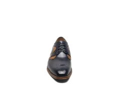 Stacy Adams Mens Palmer Plain Toe Medallion Oxford - Navy -Florsheim Shop US 01 501554 02