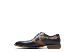 Stacy Adams Mens Palmer Plain Toe Medallion Oxford - Navy -Florsheim Shop US 01 501554 03