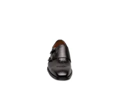 Stacy Adams Mens Torrance Plain Toe Double Monk Strap Oxford - Black -Florsheim Shop US 01 501558 02