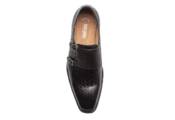 Stacy Adams Mens Torrance Plain Toe Double Monk Strap Oxford - Black -Florsheim Shop US 01 501558 05