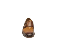 Stacy Adams Mens Torrance Plain Toe Double Monk Strap Oxford - Cognac -Florsheim Shop US 01 501559 02