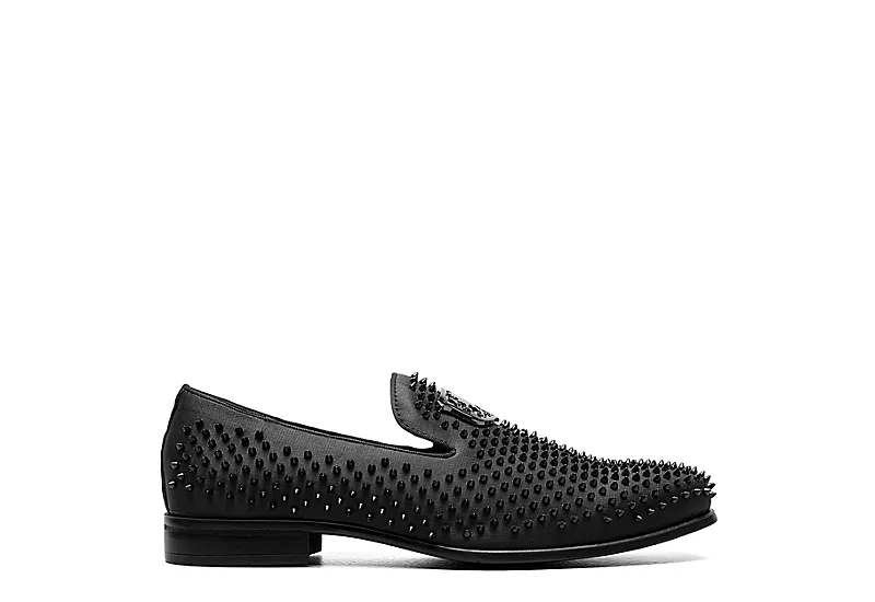 Stacy Adams Mens Sabre Spiked Slip On Oxford - Black 4 Stacy Adams Mens Sabre Spiked Slip On Oxford - Black - Image 2