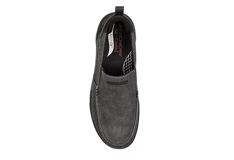Skechers Mens Arch Fit Melo Slip On Sneaker - Grey 6 Skechers Mens Arch Fit Melo Slip On Sneaker - Grey - Image 4