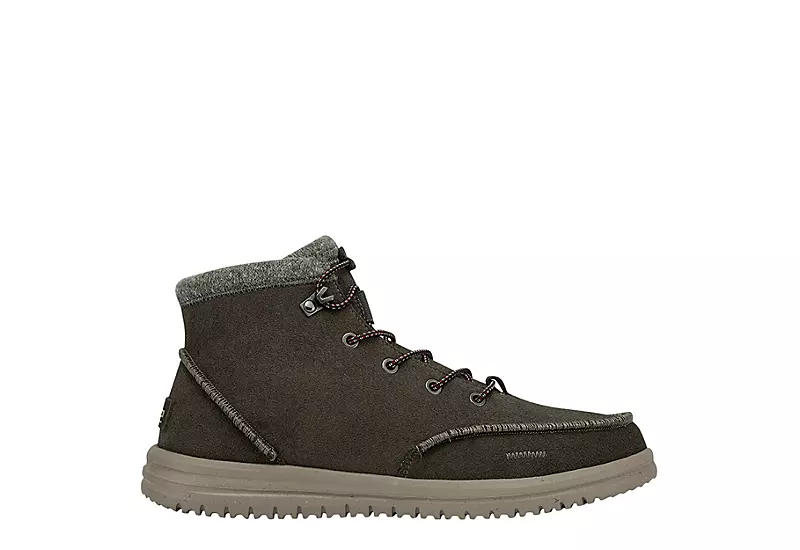 Heydude Mens Bradley Mid Sneaker - Dark Grey 4 Heydude Mens Bradley Mid Sneaker - Dark Grey - Image 2