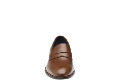 Johnston & Murphy Mens Stockton Penny Loafer Oxford - Dark Tan -Florsheim Shop US 01 502051 02