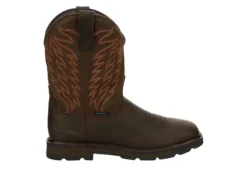 Ariat Mens Groundbreaker Waterproof Work Boot - Brown -Florsheim Shop US 01 502082 01
