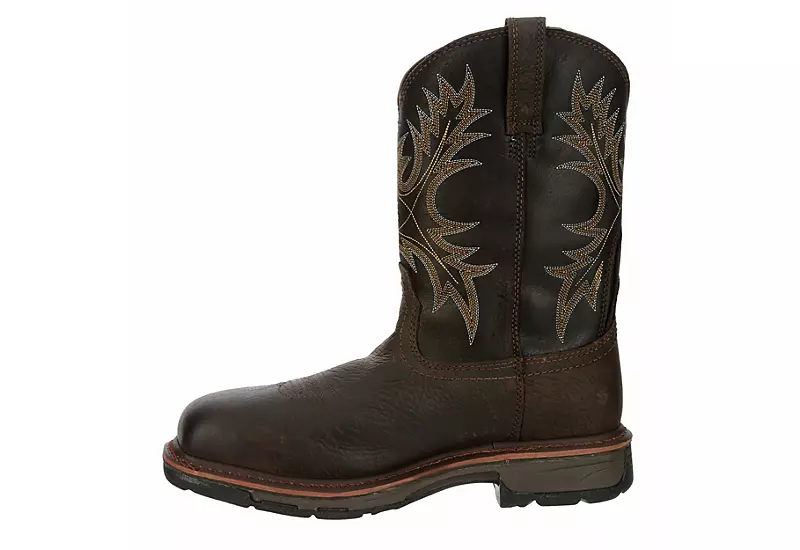 Ariat Mens Workhog Waterproof Work Boot - Brown 6 Ariat Mens Workhog Waterproof Work Boot - Brown - Image 4