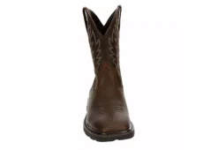 Ariat Mens Groundbreaker Western Work Boot - Brown 11 Ariat Mens Groundbreaker Western Work Boot - Brown -Florsheim Shop US 01 502086 02