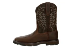 Ariat Mens Groundbreaker Western Work Boot - Brown 12 Ariat Mens Groundbreaker Western Work Boot - Brown -Florsheim Shop US 01 502086 03