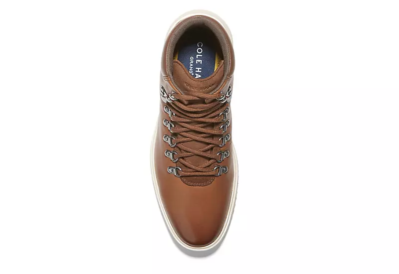 Cole Haan Mens Grand Lace-up Boot - Tan 6 Cole Haan Mens Grand Lace-up Boot - Tan - Image 4