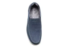 Florsheim Mens Lakeside Canvas Moc Toe Slip On Oxford - Navy -Florsheim Shop US 01 502787 05