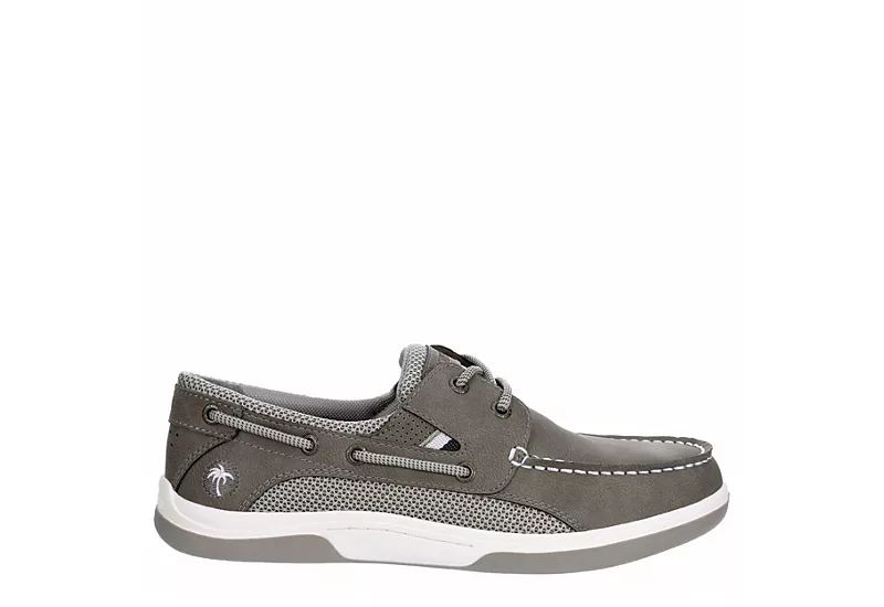 Margaritaville Mens Steady Boat Shoe - Grey 4 Margaritaville Mens Steady Boat Shoe - Grey - Image 2