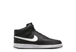 Nike Mens Court Vision Mid Sneaker - Black