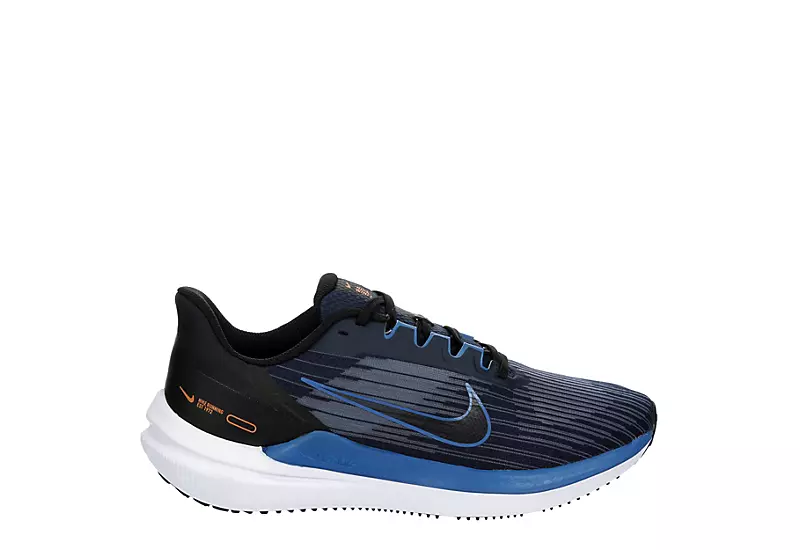 Nike Mens Air Winflo 9 Running Shoe - Navy 4 Nike Mens Air Winflo 9 Running Shoe - Navy - Image 2