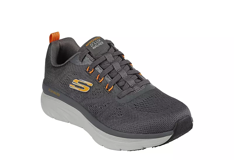 Skechers Mens Dlux Walker Commuter - Dark Grey 3 Skechers Mens Dlux Walker Commuter - Dark Grey