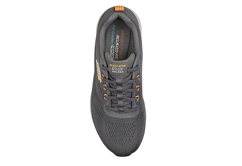 Skechers Mens Dlux Walker Commuter - Dark Grey 6 Skechers Mens Dlux Walker Commuter - Dark Grey - Image 4