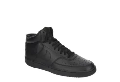 Nike Mens Court Vision Mid Sneaker - Black