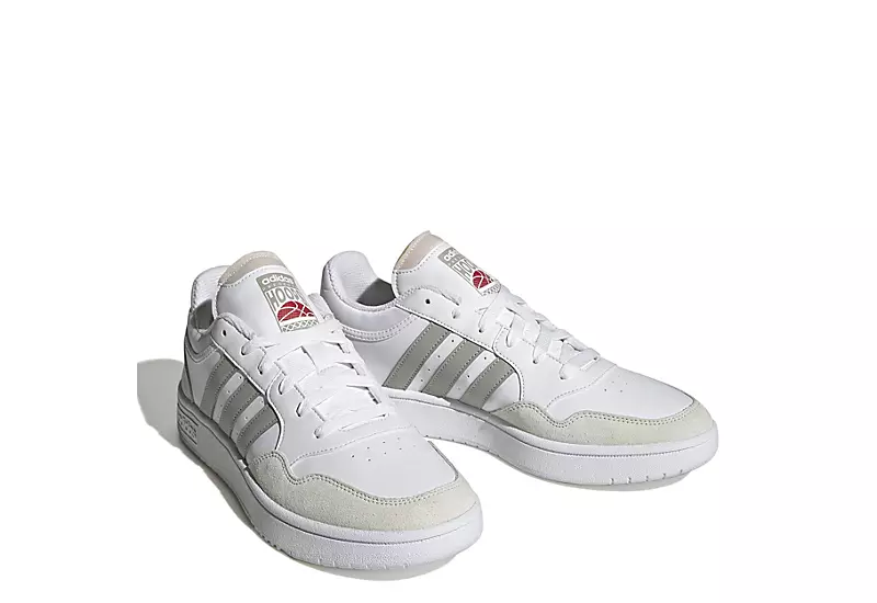 Adidas Mens Hoops 3.0 Low Sneaker - White 3 Adidas Mens Hoops 3.0 Low Sneaker - White