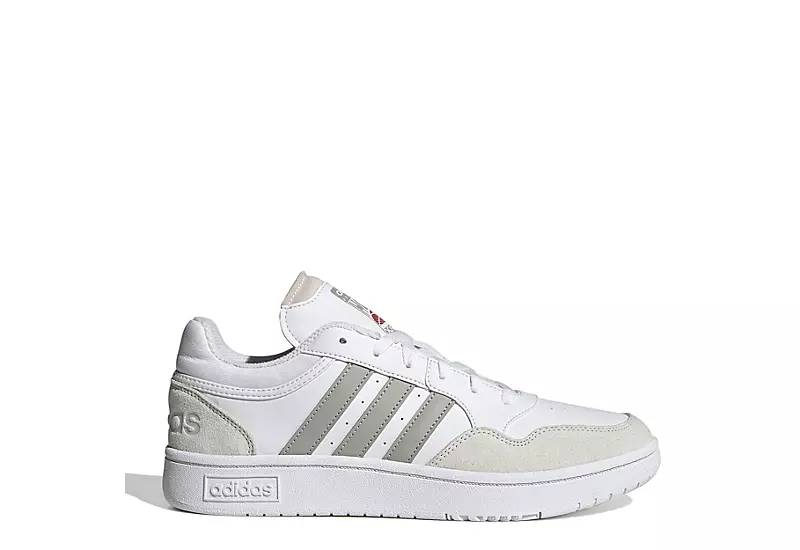 Adidas Mens Hoops 3.0 Low Sneaker - White 4 Adidas Mens Hoops 3.0 Low Sneaker - White - Image 2