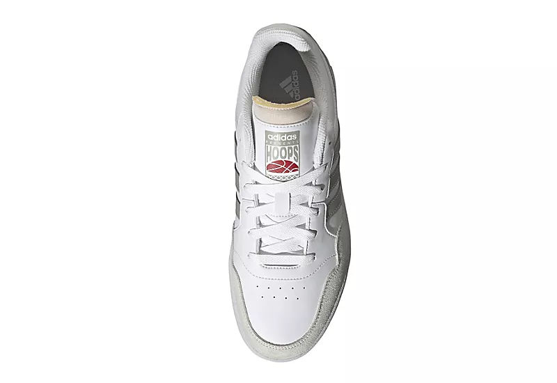Adidas Mens Hoops 3.0 Low Sneaker - White 7 Adidas Mens Hoops 3.0 Low Sneaker - White - Image 5