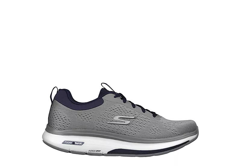 Skechers Mens Go Walk Workout Walker - Grey 4 Skechers Mens Go Walk Workout Walker - Grey - Image 2