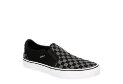 Vans Mens Asher Deluxe Slip On Sneaker - Black