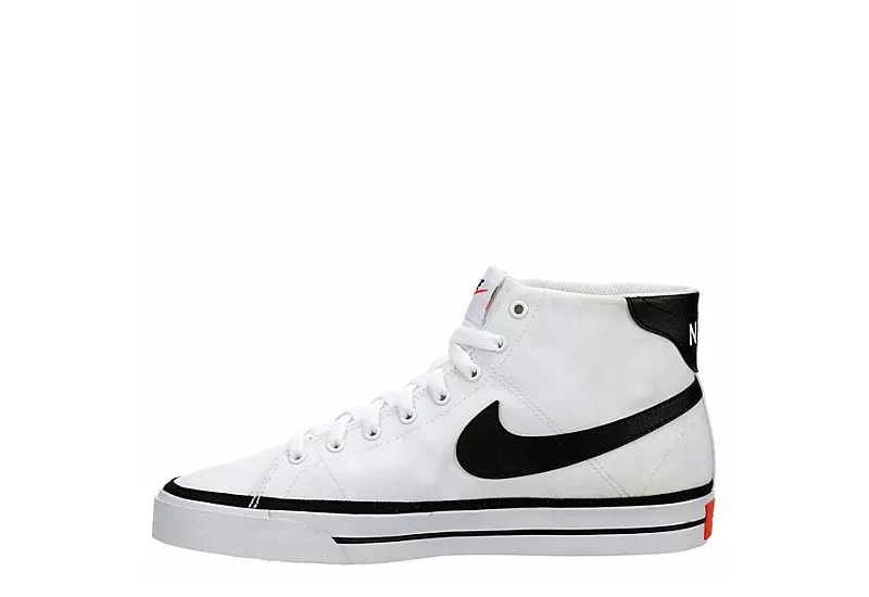 Nike Mens Court Legacy Mid Sneaker - White 6 Nike Mens Court Legacy Mid Sneaker - White - Image 4